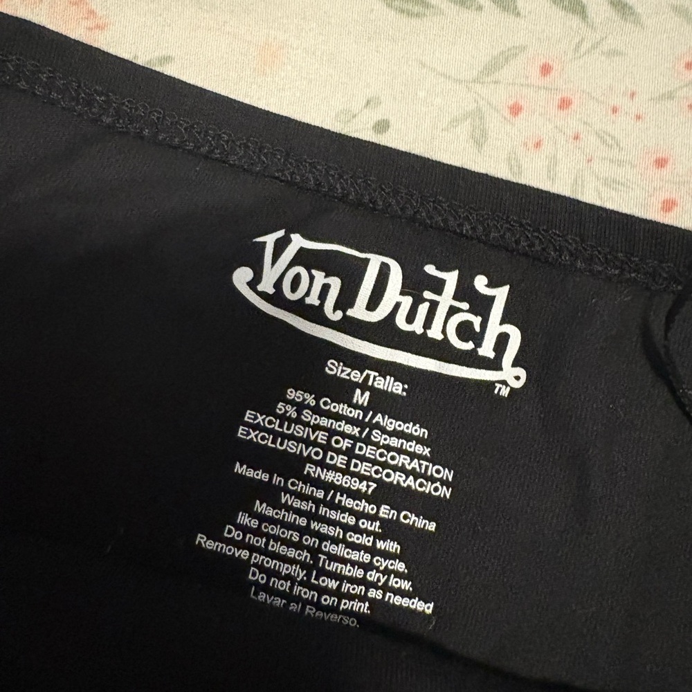 Black Rhinestone VonDutch Tube Top - Picture 2 of 2